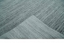 Modern Shaded Solid Handloom Silver, Charcoal and Gray 8x10 Contemporary Wool Area Rug | TRD10283810S