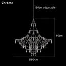 GobekUsa Golden Lustre Crystal Chandelier for Living Dining Bedroom LED Lights