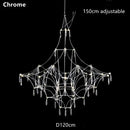 GobekUsa Golden Lustre Crystal Chandelier for Living Dining Bedroom LED Lights