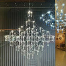 GobekUsa Golden Lustre Crystal Chandelier for Living Dining Bedroom LED Lights