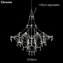 GobekUsa Golden Lustre Crystal Chandelier for Living Dining Bedroom LED Lights