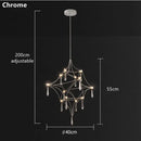 GobekUsa Golden Lustre Crystal Chandelier for Living Dining Bedroom LED Lights