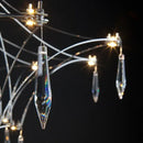 GobekUsa Golden Lustre Crystal Chandelier for Living Dining Bedroom LED Lights