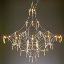 GobekUsa Golden Lustre Crystal Chandelier for Living Dining Bedroom LED Lights