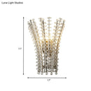 GobekUsa Modern Silver Bead Wall Mounted Light with Crystal Sconce - 3 Heads Bedside Lamp