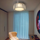 GobekUsa Big Crystal LED Circle Chandelier Ceiling Lamp, RC Dimmable for Bedroom Living Room