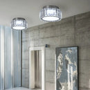 GobekUsa Big Crystal LED Circle Chandelier Ceiling Lamp, RC Dimmable for Bedroom Living Room