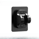 Modern silver & black adjustable shower holder bracket bathroom accessory by Decorbites