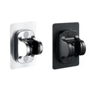 Modern silver & black adjustable shower holder bracket bathroom accessory by Decorbites