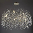 GobekUsa Crystal Chrome Chandelier: Luxury Pendant Lamp for Living Rooms, Villas, and Restaurants