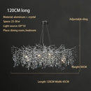 GobekUsa Crystal Chrome Chandelier: Luxury Pendant Lamp for Living Rooms, Villas, and Restaurants