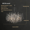GobekUsa Crystal Chrome Chandelier: Luxury Pendant Lamp for Living Rooms, Villas, and Restaurants