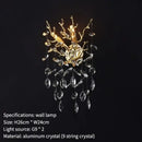 GobekUsa Crystal Pendant Chandelier Luxury LED Lighting Branch Design for Living and Dining Rooms