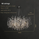 GobekUsa Crystal Pendant Chandelier Luxury LED Lighting Branch Design for Living and Dining Rooms