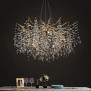 GobekUsa Crystal Pendant Chandelier Luxury LED Lighting Branch Design for Living and Dining Rooms