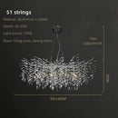 GobekUsa Crystal Pendant Chandelier Luxury LED Lighting Branch Design for Living and Dining Rooms