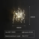 GobekUsa Crystal Pendant Chandelier Luxury LED Lighting Branch Design for Living and Dining Rooms