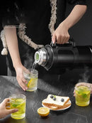 GobekUsa 2000ML Glass Liner Insulated Kettle with Folding Handle Thermos Cup