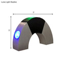 GobekUsa Silver & Black Arch Small Wall Light: Simplicity meets Aluminum RGB Color LED Sconce Fixture