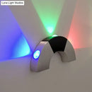 GobekUsa Silver & Black Arch Small Wall Light: Simplicity meets Aluminum RGB Color LED Sconce Fixture