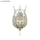 GobekUsa Modern Laurel Wall Light with Crystal Drop - Silver/Brass