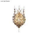 GobekUsa Modern Laurel Wall Light with Crystal Drop - Silver/Brass