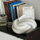 GobekUsa Ceramic Knot Tissue Box Paper Extractor Porcelain Napkin Holder Modern Decoration