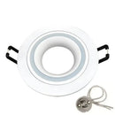 Modern silver & chrome square ceiling downlight frame living room by Decorbites