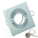 Modern silver & chrome square ceiling downlight frame living room by Decorbites