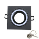 Modern silver & chrome square ceiling downlight frame living room by Decorbites