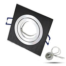Modern silver & chrome square ceiling downlight frame living room by Decorbites