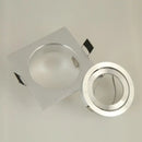 Modern silver & chrome square ceiling downlight frame living room by Decorbites