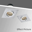 Modern silver & chrome square ceiling downlight frame living room by Decorbites