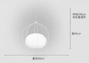 GobekUsa Birdcage Pendant Light for Dining Room Home Fixtures, Nordic Design E27 Bedroom Lamp