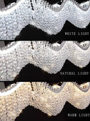GobekUsa Crystal Bead Chandelier LED Lights for Modern Luxury Home Decor & Bedroom