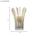 GobekUsa Modern Silver Bead Wall Mounted Light with Crystal Sconce - 3 Heads Bedside Lamp