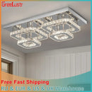 GobekUsa Crystal Ceiling Chandelier: Luxury LED Pendant Lighting for Modern Living Room Decor