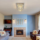 GobekUsa Crystal Ceiling Chandelier: Luxury LED Pendant Lighting for Modern Living Room Decor