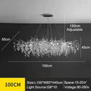 Modern Silver Crystal Chain Pendant Chandelier