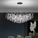 Modern Silver Crystal Chain Pendant Chandelier