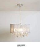 GobekUsa Crystal Fabric Pendant Lamp: Modern Minimalist Style for Bedroom, Study Room & Restaurant.