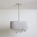 GobekUsa Crystal Fabric Pendant Lamp: Modern Minimalist Style for Bedroom, Study Room & Restaurant.