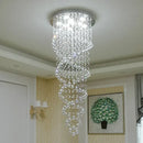 GobekUsa Crystal LED Chandelier for Modern Luxury Staircase, Bedroom, and Hotel Lighting