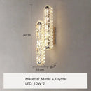 GobekUsa Crystal LED Wall Lamp Silver Sconces | Modern Nordic Design for Bedroom and Dining Room