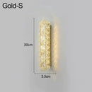 GobekUsa Crystal LED Wall Lamp Silver Sconces | Modern Nordic Design for Bedroom and Dining Room