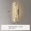 GobekUsa Crystal LED Wall Lamp Silver Sconces | Modern Nordic Design for Bedroom and Dining Room