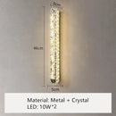 GobekUsa Crystal LED Wall Lamp Silver Sconces | Modern Nordic Design for Bedroom and Dining Room