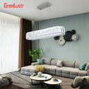 GobekUsa Crystal Oval Design LED Chandelier: Modern Large Pendant Light for Living Room & Bedroom