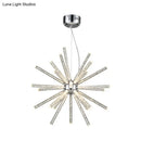 GobekUsa Modern Crystal LED Starburst Chandelier Pendant Light - 12.5"/18"/28" Wide, Clear Hanging Ceiling Fixture