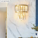 GobekUsa Contemporary Brass/Chrome Tiered Sconce Light - 3-Light Crystal Wall Mounted Lighting for Dining Room